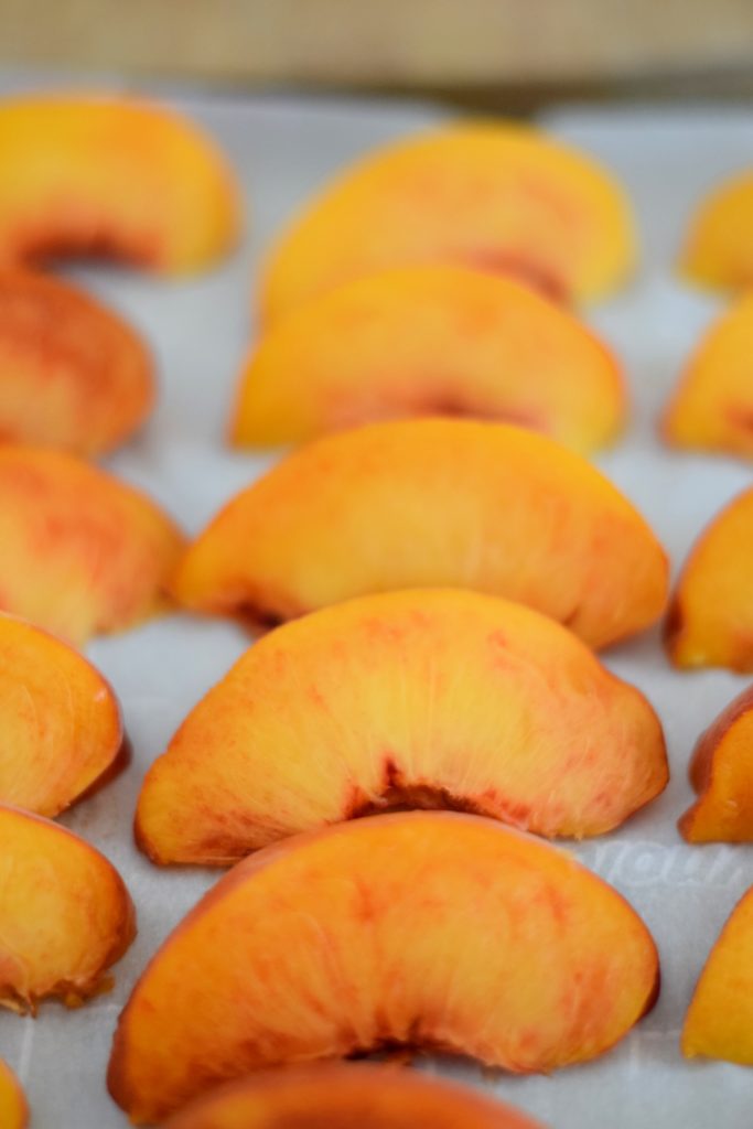 frozen fresh peaches from the peach truck at Spirit's Freedom Farm